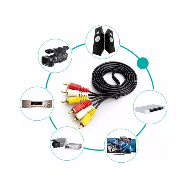 Cable De Audio Y Video 3 Rca A 3 Rca